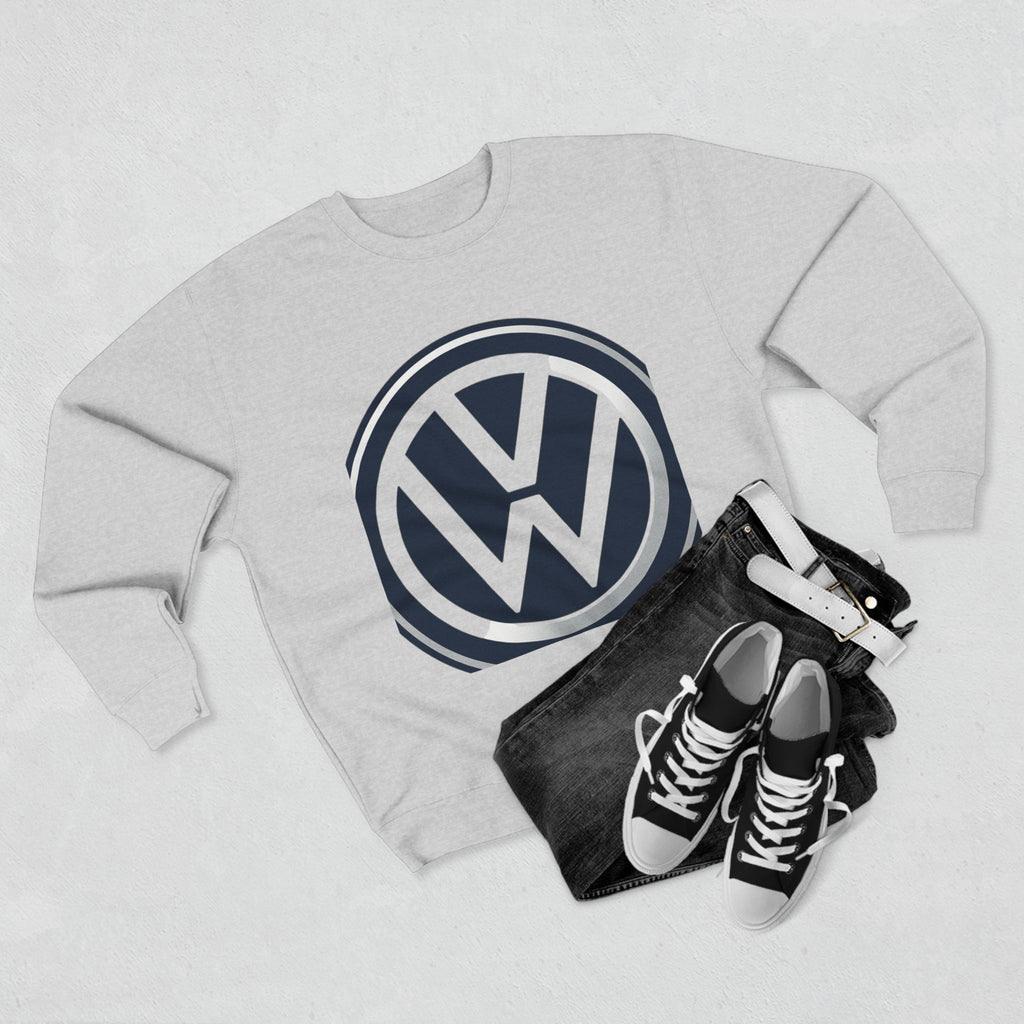 VW Vintage Graphic Unisex Crewneck Sweatshirt, Retro Car Apparel, Classic Volkswagen Gift, Auto Lover Clothing, Cool Streetwear