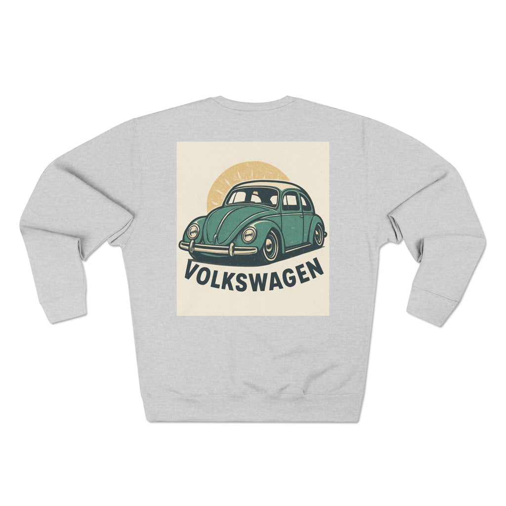 VW Vintage Graphic Unisex Crewneck Sweatshirt, Retro Car Apparel, Classic Volkswagen Gift, Auto Lover Clothing, Cool Streetwear