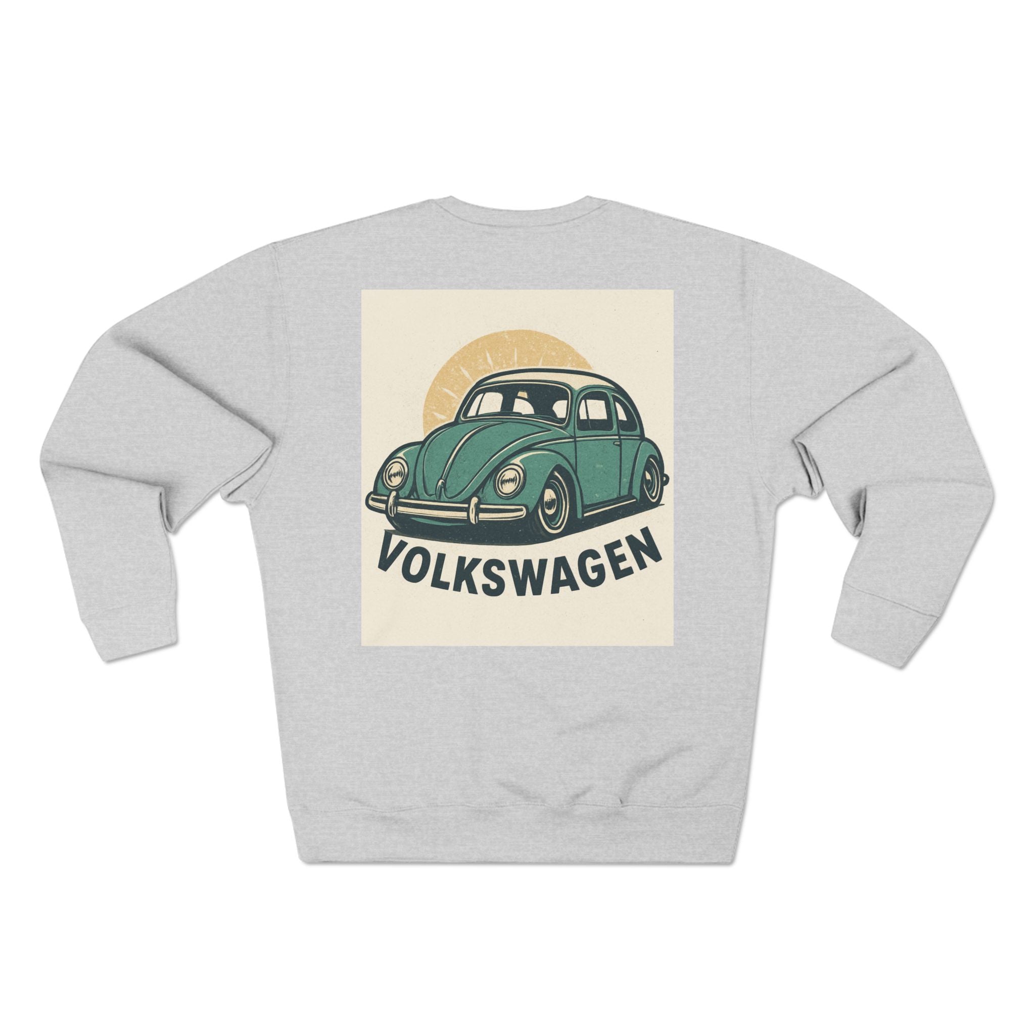 VW Vintage Graphic Unisex Crewneck Sweatshirt, Retro Car Apparel, Classic Volkswagen Gift, Auto Lover Clothing, Cool Streetwear