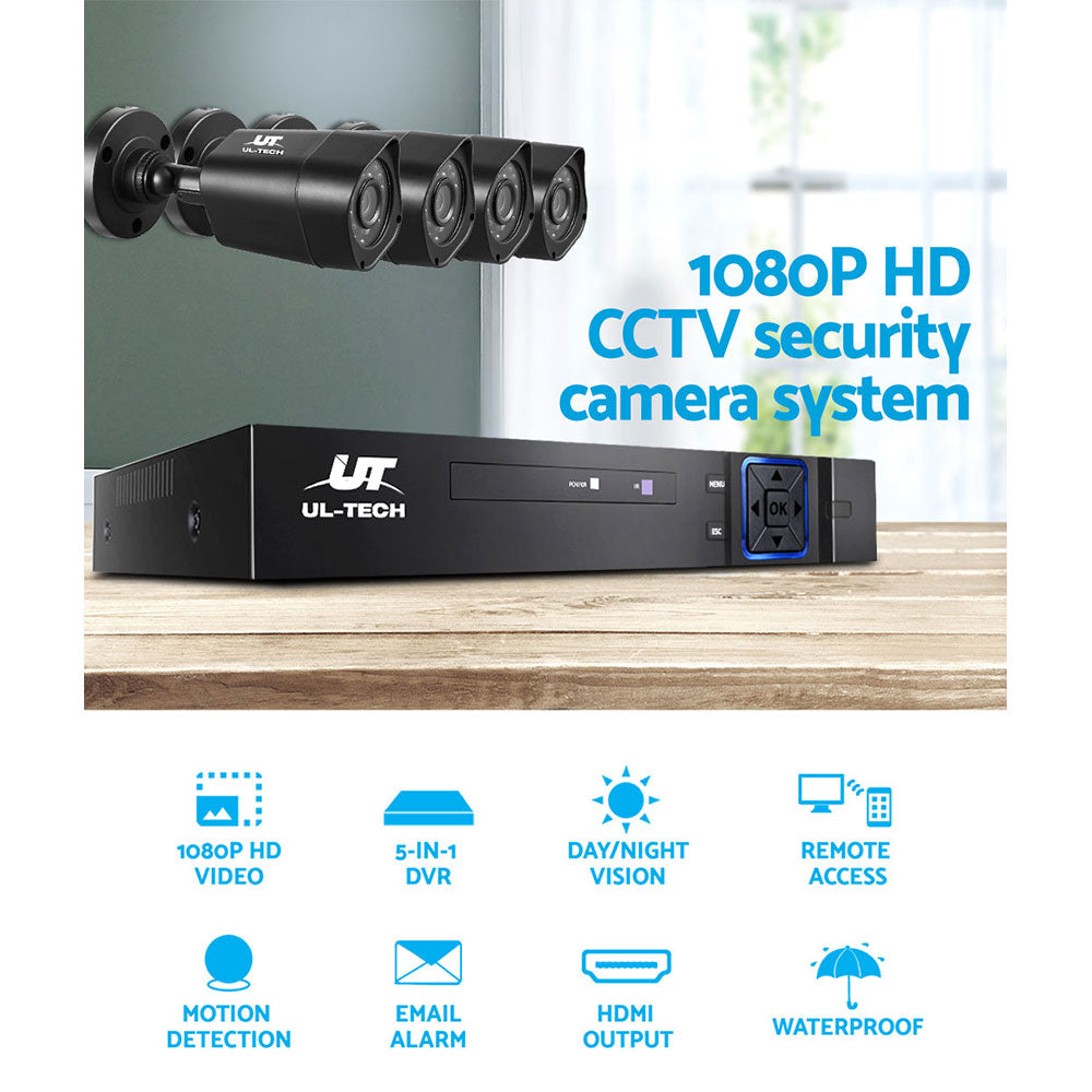 NNEDSZ -CCTV Camera Home Security System 8CH DVR 1080P Cameras Outdoor Day Night